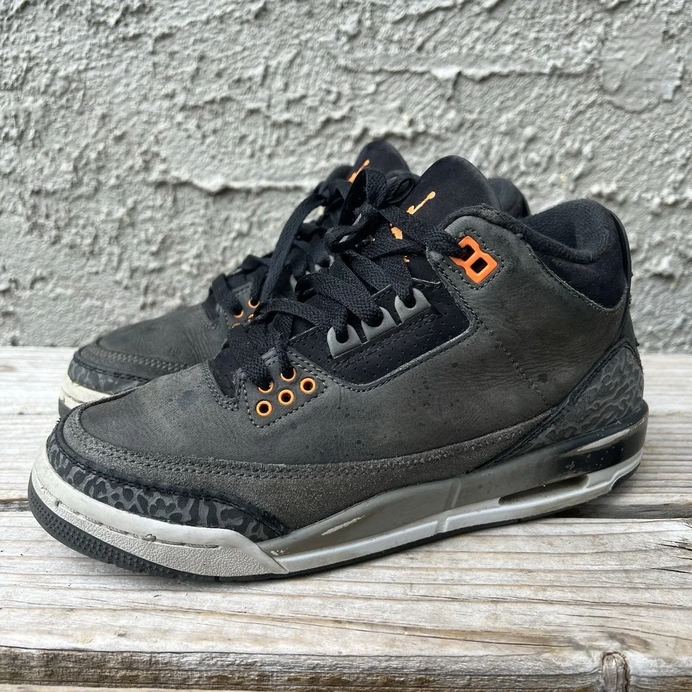 Nike Shoes Size 6Y Air Jordan Retro 3 Fear Pack Grey Orange DM0967-080 With Box